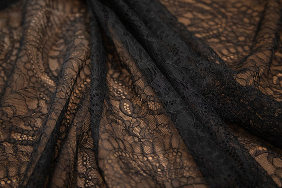 The Best French Leavers Allover Black Chantilly Lace