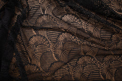 The Best French Leavers Allover Black Geometric Lace