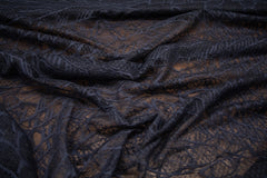 The Best French Leavers Allover Dark Navy Geometric Lace