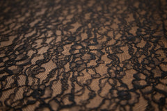 The Best French Leavers Allover Black Stretch Floral Lace