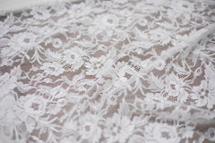 The Best French Leavers Allover Non-Optic White Floral Lace