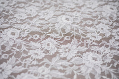 The Best French Leavers Allover Non-Optic White Floral Lace