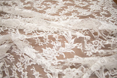 The Best French Leavers Allover Off-White Floral Lace