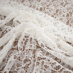 The Best French Leavers Allover Off-White Stretch Floral Lace